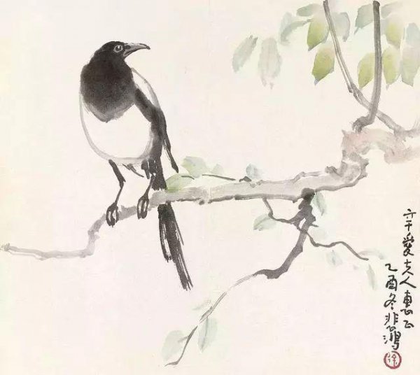 群众画喜鹊，昂首见喜